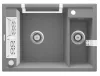 Mosogatótálca,Deante Magnetic 1,5 medencés,mágneses,gránit mosogató, metálszürke ZRM_S503