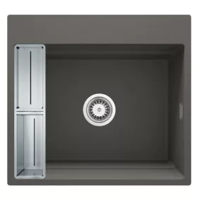   Mosogatótálca,Deante Magnetic 1 medencés,mágneses,gránit mosogató, antracit metál ZRM_T10A