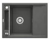 Mosogatótálca,Deante Magnetic 1 medence+csepegtető,mágneses,gránit,antracit metál ZRM_T11A