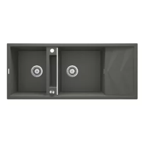   Mosogatótálca,Deante Magnetic 2 medence+csepegtető,mágneses,gránit,antracit metál ZRM_T213