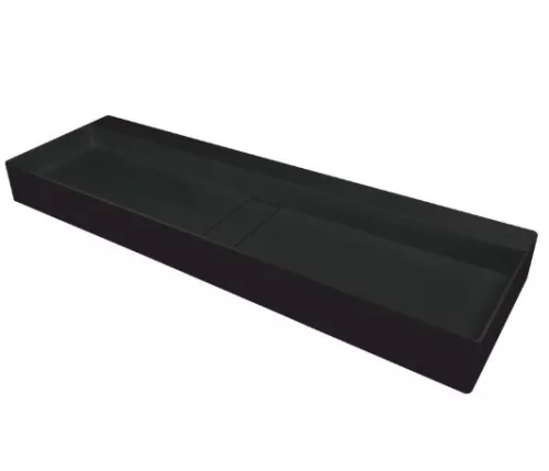 Mosdó, Deante Blur pultra építhető gránit mosdó lefolyófedéllel, fekete 40x120 cm CQB_NU2S