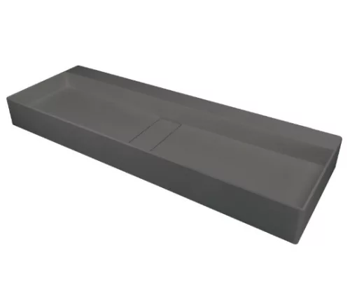 Mosdó,Deante Blur pultra építhető gránit mosdó lefolyófedéllel, antracit metál 40x100 cm CQB_TU1S