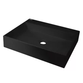   Mosdó, Deante Correo pultra építhető gránit mosdó, fekete 50x40 cm CQR_NU5S