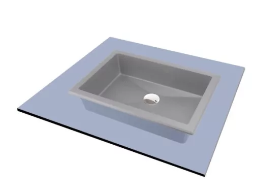 Mosdó, Deante Correo beépíthető gránit mosdó metálszürke 50x35 cm CQR_SU5U