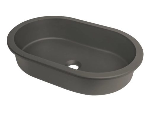 Mosdó, Deante Silia beépíthető gránit mosdó 39x58,8 cm antracit metál CQS_TU6U