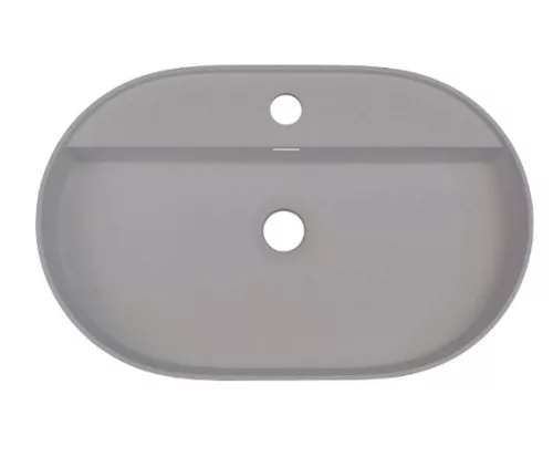 Mosdó, Deante Silia pultra építhető gránit mosdó csaplyukkal metálszürke 35x55 cm CQS_SU6B