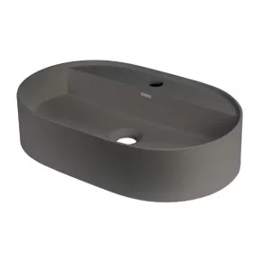   Mosdó, Deante Silia pultra építhető gránit mosdó csaplyukkal antracit metál 35x55 cm CQS_TU6B