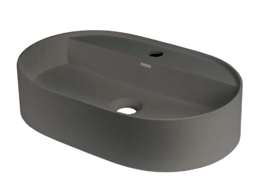 Mosdó, Deante Silia pultra építhető gránit mosdó csaplyukkal antracit metál 35x55 cm CQS_TU6B