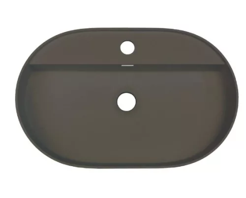 Mosdó, Deante Silia pultra építhető gránit mosdó csaplyukkal antracit metál 35x55 cm CQS_TU6B