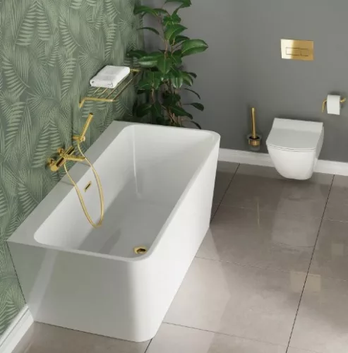 WC, Deante Anemon fali, perem nélküli wc csésze, fehér, wc tetővel CDZD6ZPW