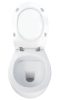 WC, Deante Silia fali, perem nélküli wc csésze, wc tetővel fehér CDLD6ZPW