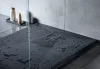 Zuhanytálca, Deante Correo szögletes, gránit zuhanytálca, fekete 120x90 KQR_N43B