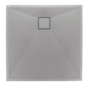   Zuhanytálca, Deante Correo szögletes, gránit zuhanytálca, metálszürke 80x80 KQR_S42B
