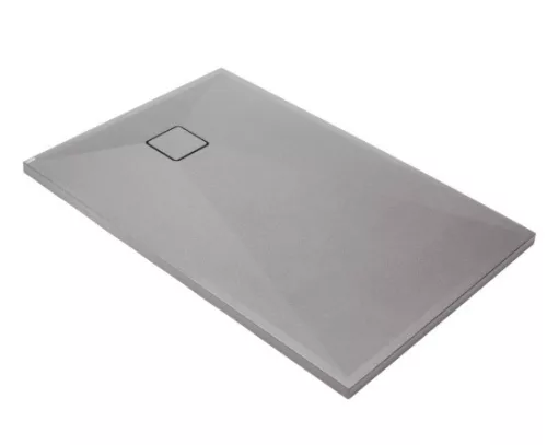 Zuhanytálca, Deante Correo szögletes, gránit zuhanytálca, metálszürke 100x90 KQR_S45B