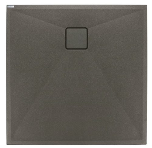 Zuhanytálca, Deante Correo szögletes, gránit zuhanytálca, antracit metál 80x80 KQR_T42B
