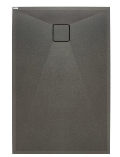 Zuhanytálca, Deante Correo szögletes, gránit zuhanytálca, antracit metál 120x80 KQR_T44B