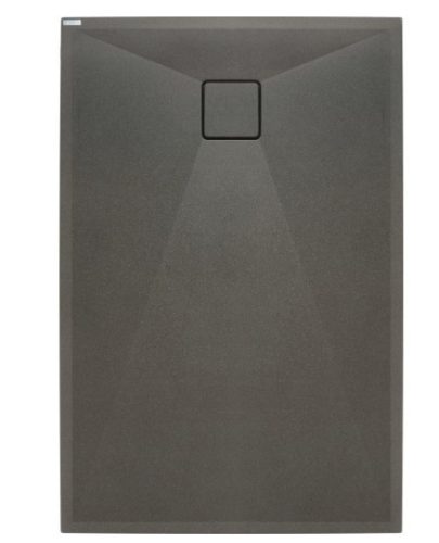 Zuhanytálca, Deante Correo szögletes, gránit zuhanytálca, antracit metál 140x80 KQR_T48B