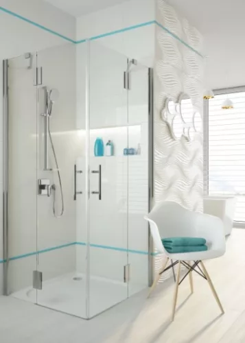 Zuhanytálca, Deante Cubic akril, szögletes zuhanytálca, fehér 90x90 KTK_041B