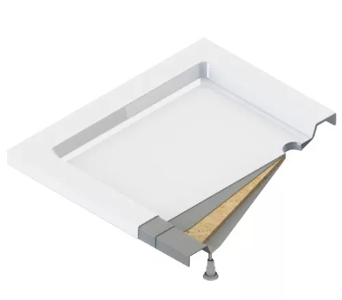 Zuhanytálca, Deante Jasmin akril, szögletes zuhanytálca, fehér 120x90 KGJ_043B