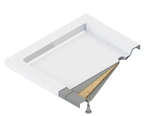 Zuhanytálca, Deante Jasmin akril, szögletes zuhanytálca, fehér 120x80 KGJ_044B