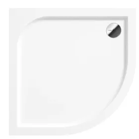   Zuhanytálca, Deante Cubic akril, íves zuhanytálca, fehér, 90x90 KTK_051B