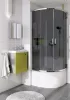 Zuhanytálca, Deante Deep akril, íves, mély zuhanytálca, fehér 90x90 KTD_041B