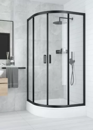Zuhanytálca, Deante Plus II akril, íves zuhanytálca, fehér 90x90 KTU_031B