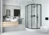 Zuhanytálca, Deante Plus II akril, íves zuhanytálca, fehér 80x80 KTU_032B