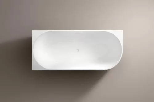 Kád, Aquatrend Monaco balos akril aszimmetrikus térkád fehér lefolyóval 170x80