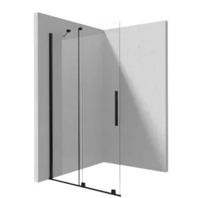   Walk-in, Deante Prizma tolóajtós walk-in, fekete 140 cm KTJ_N34R