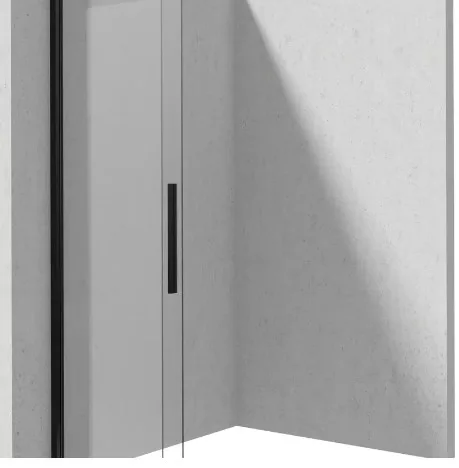 Walk-in, Deante Prizma tolóajtós walk-in, fekete 140 cm KTJ_N34R