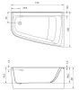 Kád, Aquatrend W-Bath Melody jobbos 150x100