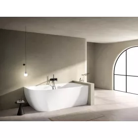   Kád, Aquatrend Monaco félszabadon álló kád fehér lefolyóval, jobbos 160x80