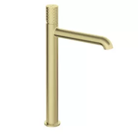   Mosdó csaptelep, Deante Silia Hexa magas mosdó csaptelep, szálcsiszolt arany BHS_R20K