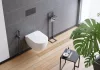WC papír tartó, Deante Mokko wc papír tartó állvány polccal, fekete ADM_N242