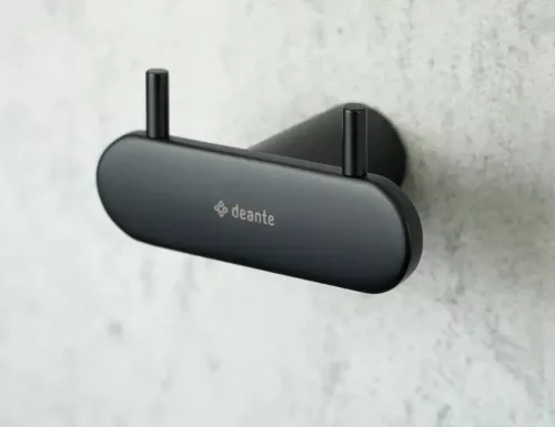 Fogas, Deante Round dupla akasztó, fekete ADR_N121