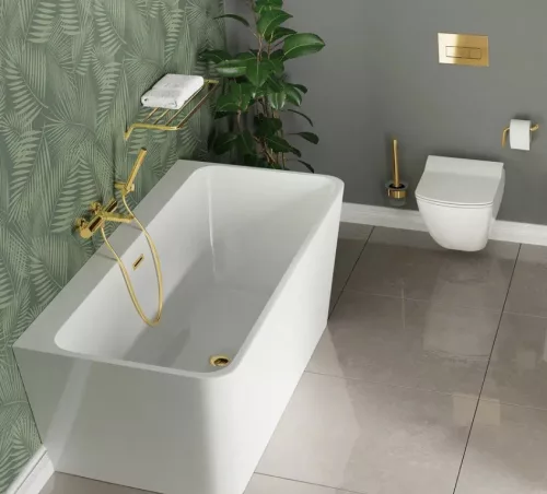 WC kefe tartó, Deante Silia fali wc kefe tartó, arany ADI_Z711