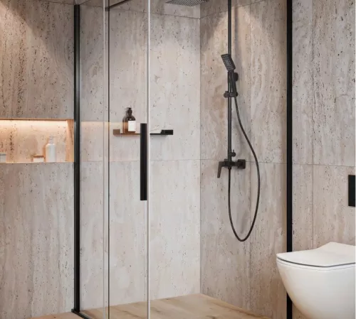 Walk-in, Deante Prizma zuhanyfal 100 cm, fekete KTJ_N30P
