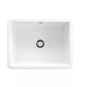   Mosogatótálca, Deante Lumi 1 medencés kerámia mosogató 55,7x43 cm, fehér ZCU_610C